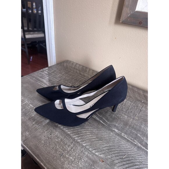 BETTYE MULLER WOMEN'S BLACK HEELS POINTED TOE SHOES BLACK SIZE 8m Vintage - Picture 1 of 5